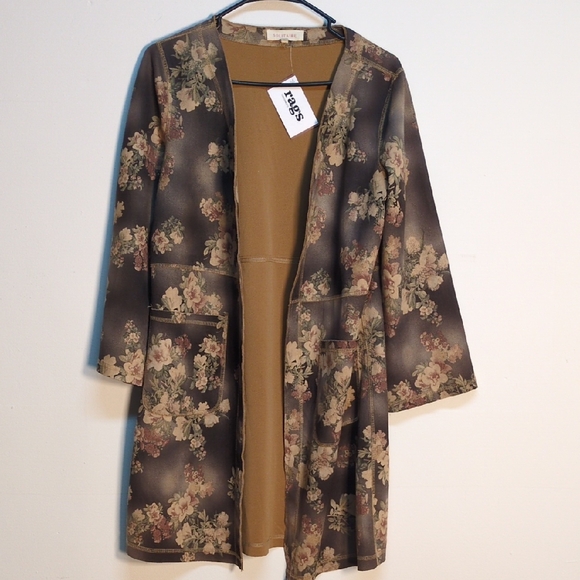 Anthropologie Solitaire Emilie Sueded Kimono Jacket Retail Size S $160 - Picture 4 of 13